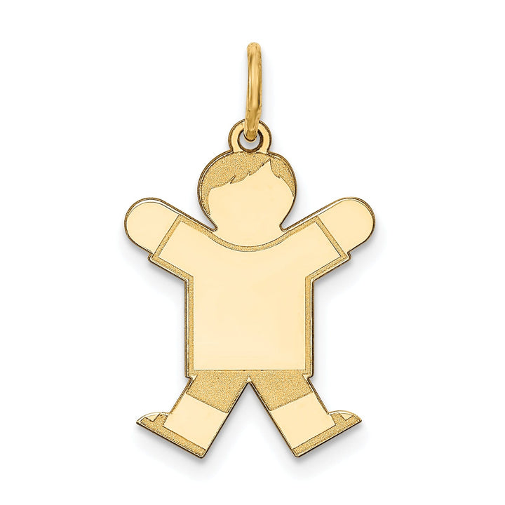 14k Yellow Gold Boy With Haircut Joy Charm