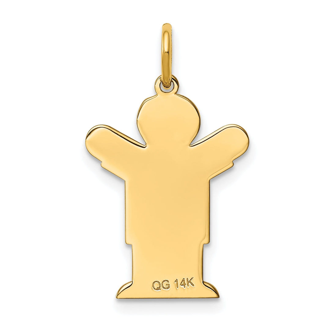 14k Yellow Gold Boy With Haircut Love Charm