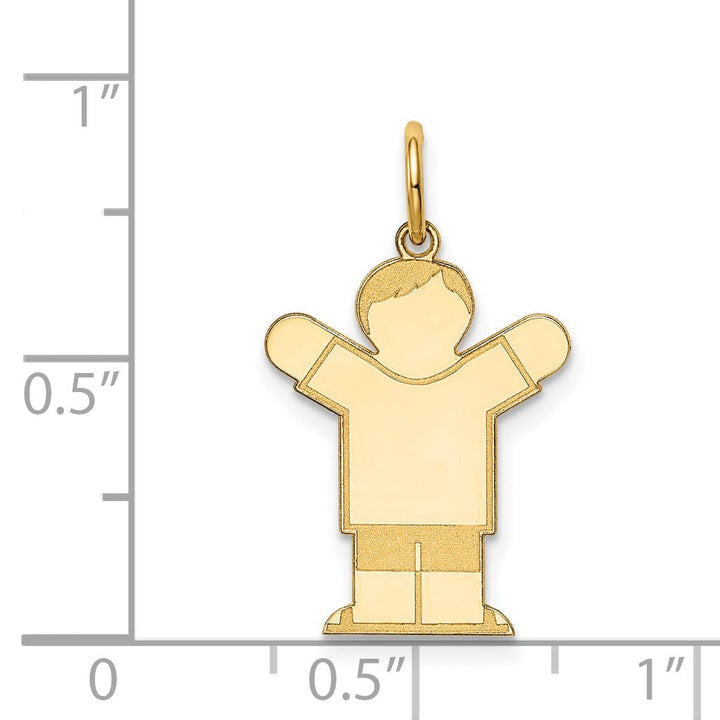 14k Yellow Gold Boy With Haircut Love Charm