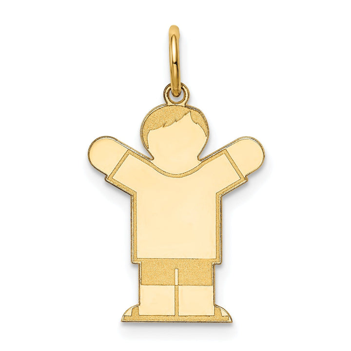 14k Yellow Gold Boy With Haircut Love Charm