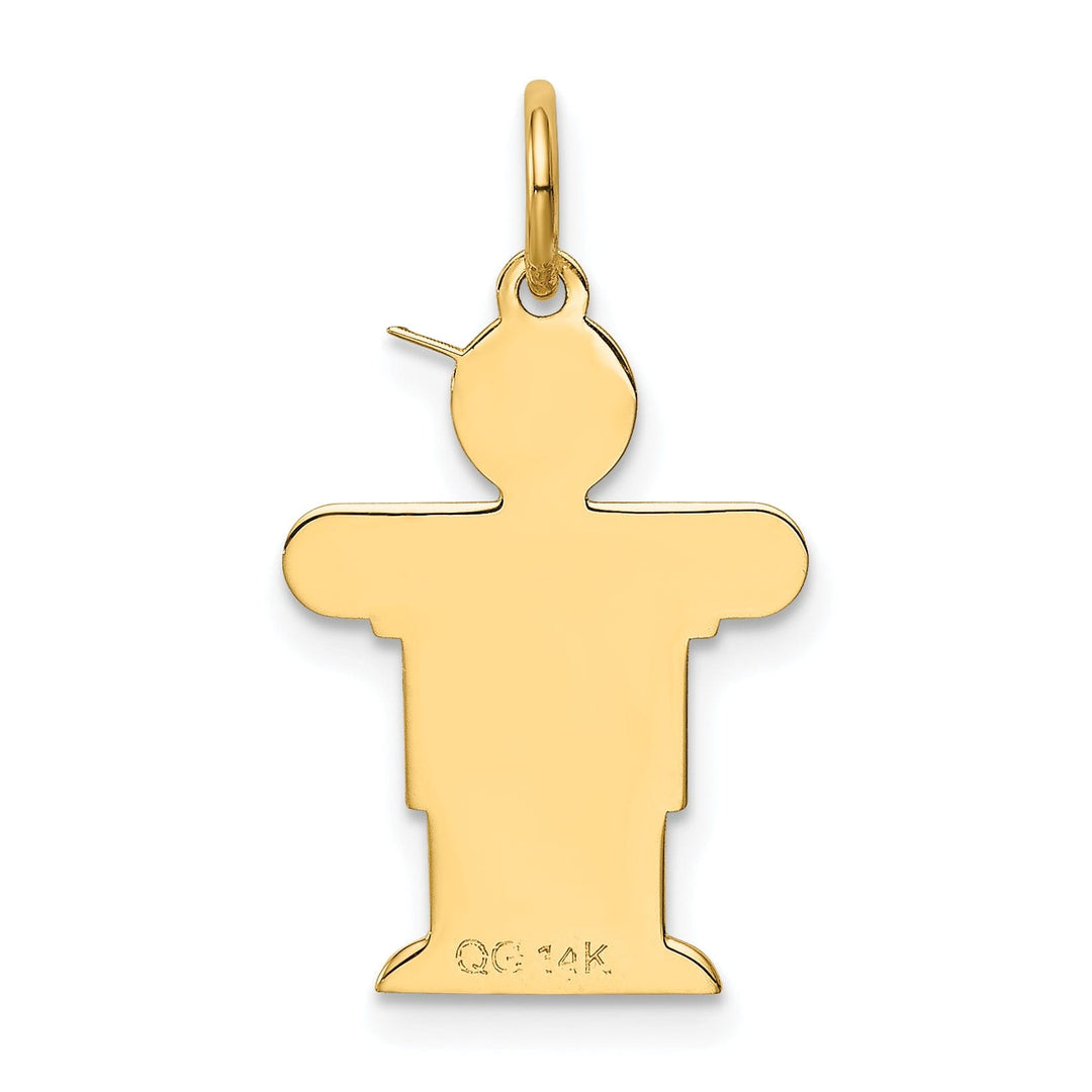 14k Yellow Gold Heart Boy With Hat Hugs Charm