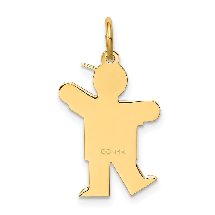 14k Yellow Gold Patchwork Boy Love Charm