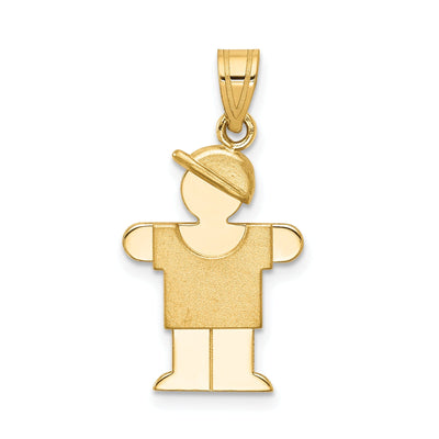14k Yellow Gold Polished Boy With Hat Hugs Charm at $ 209.24 only from Jewelryshopping.com
