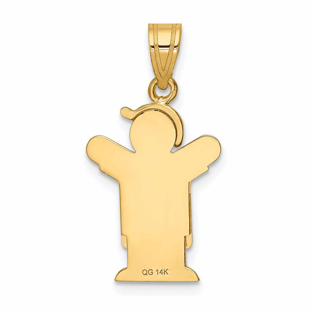 14 Yellow Gold Boy in Overalls With Hat Love Charm