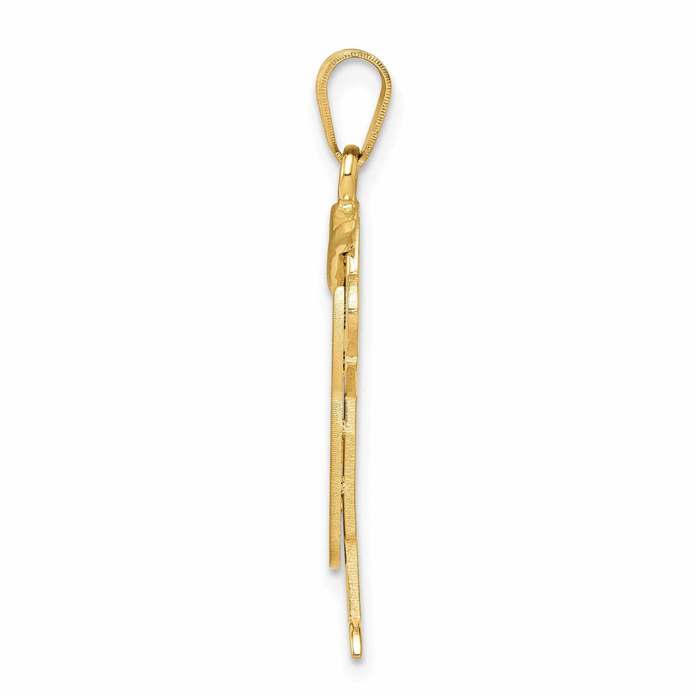 14 Yellow Gold Boy in Overalls With Hat Love Charm