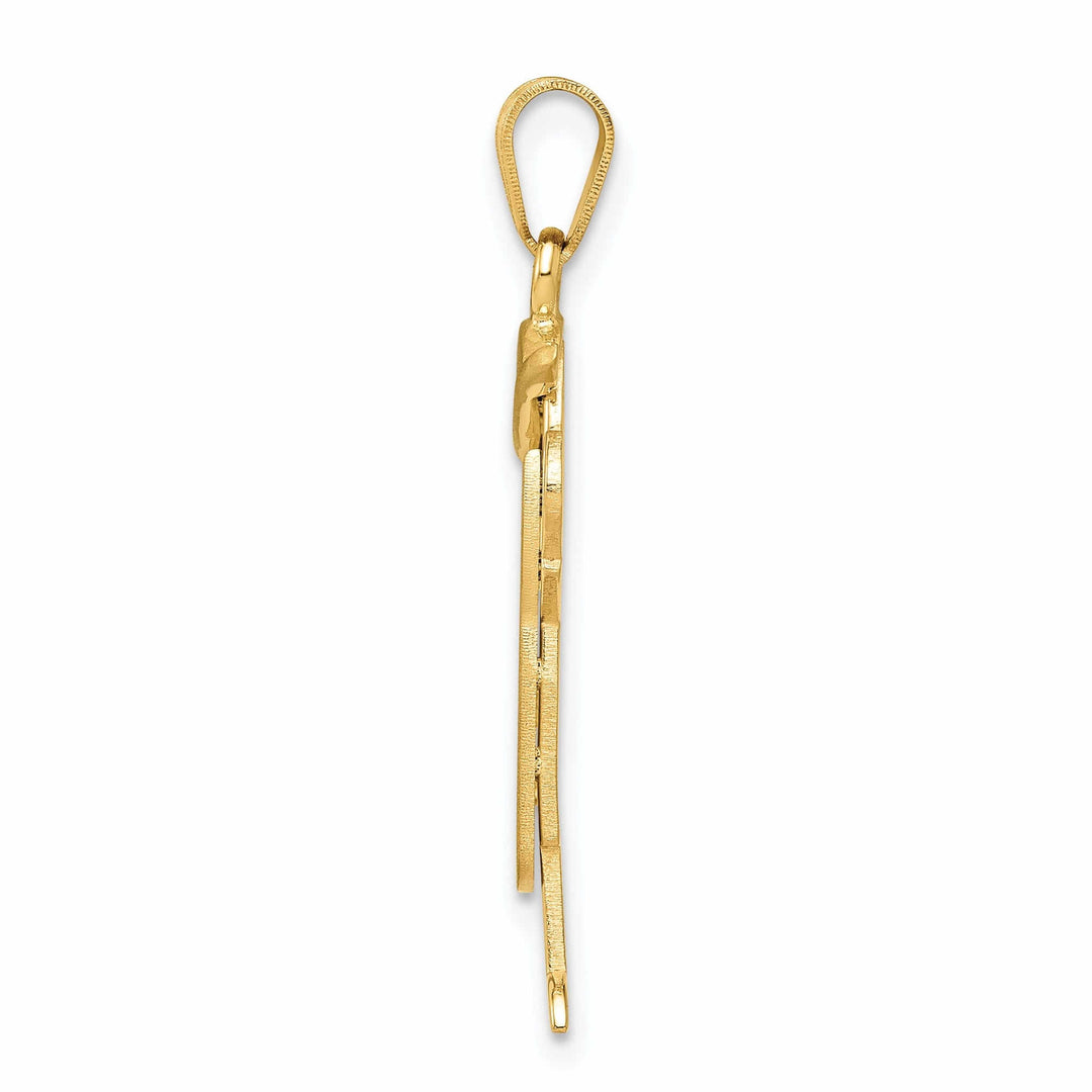 14 Yellow Gold Boy in Overalls With Hat Love Charm