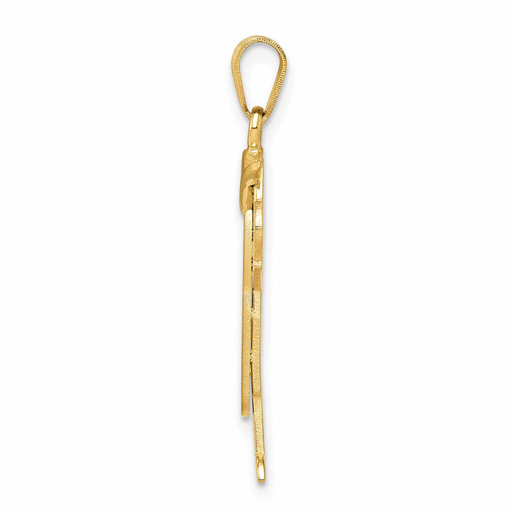 14 Yellow Gold Boy in Overalls With Hat Love Charm