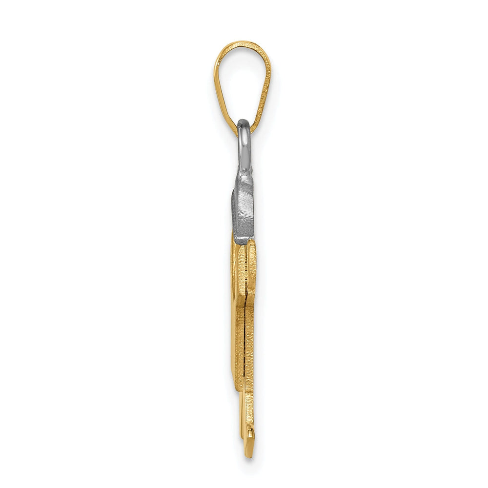 14k Two-tone Small Polished Joy Boy With Hat Charm
