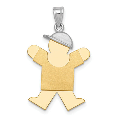 14k Two-tone Large Polished Joy Boy With Hat Charm at $ 321.35 only from Jewelryshopping.com