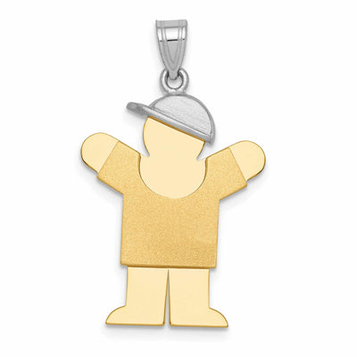 14 Two-tone Large Polished Love Boy With Hat Charm at $ 324.61 only from Jewelryshopping.com