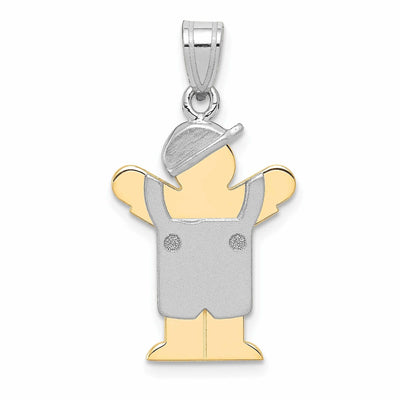 14 Two-tone Polished Small Boy With Hat Love Charm at $ 227.98 only from Jewelryshopping.com