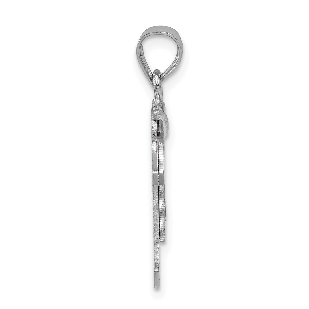 14k White Gold Diamond Boy With Hat Joy Pendant