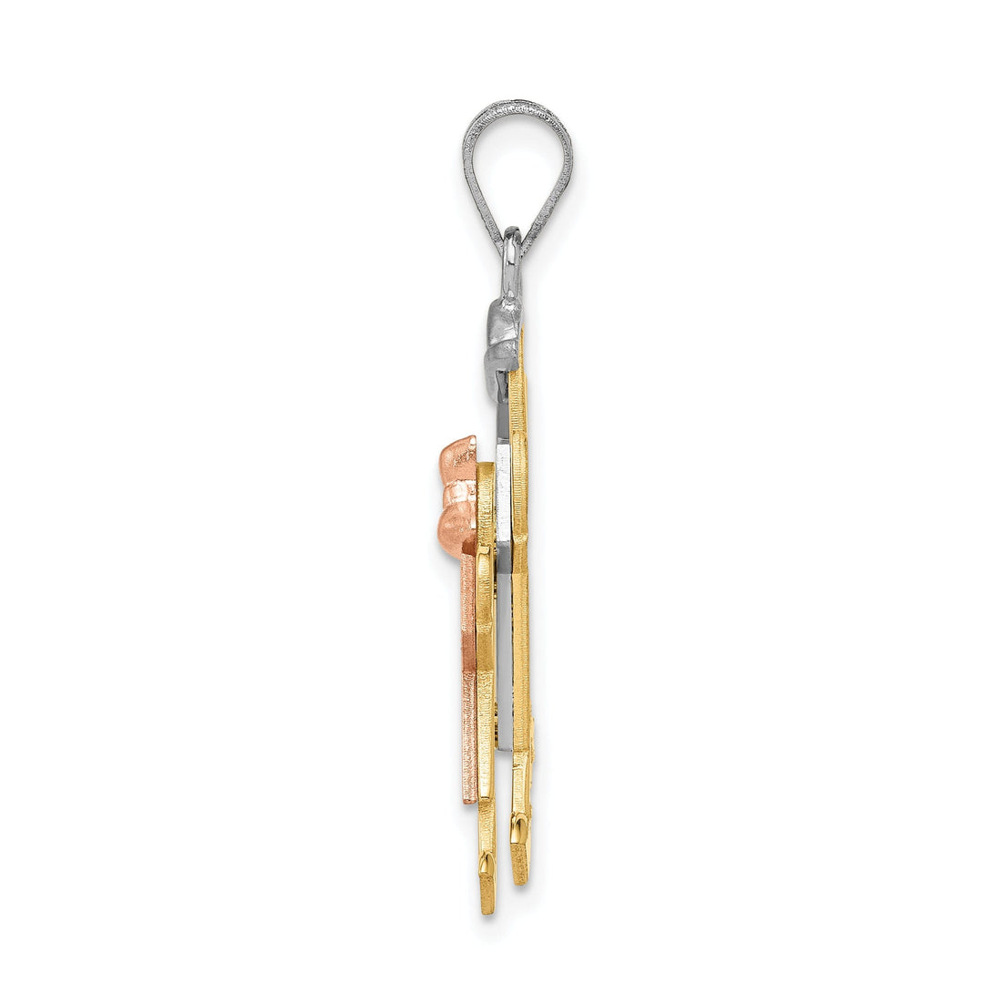 14k Tri-color Big Brother/Little Sister Joy Charm