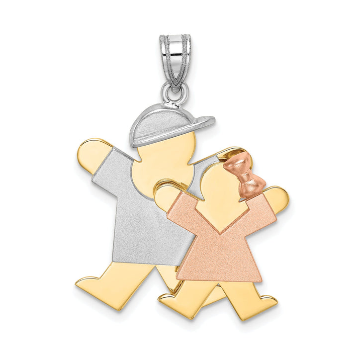 14k Tri-color Big Brother/Little Sister Joy Charm