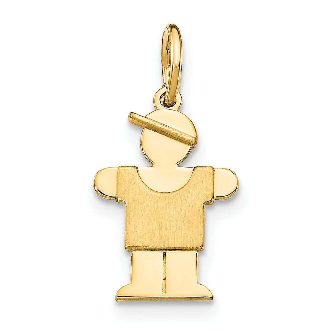 14k Yellow Gold Mini Boy With Hat Hugs Charm