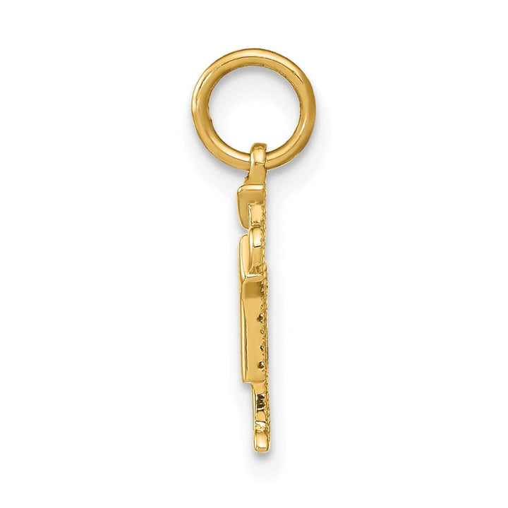14k Yellow Gold Mini Boy With Hat Kiss Charm