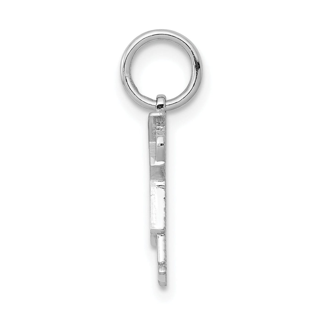 14k White Gold Mini Boy With Hat Kiss Charm