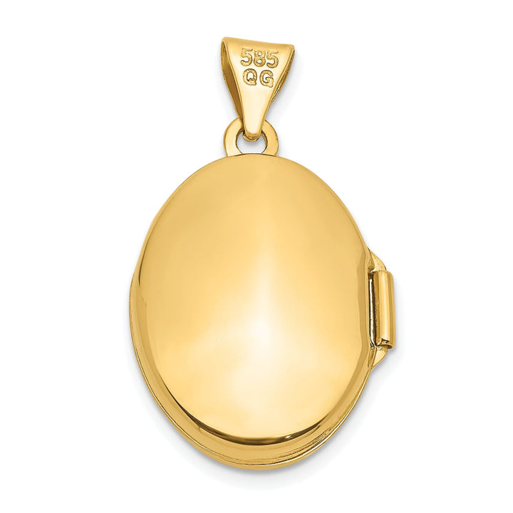 14k Yellow Gold Floral Locket