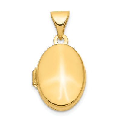 14k Yellow Gold Plain Polished Oval Locket at $ 110.74 only from Jewelryshopping.com