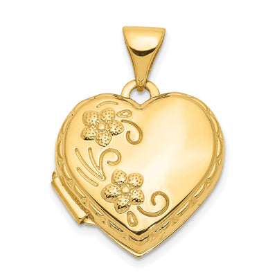 14k Yellow Gold Domed Heart Locket at $ 127.02 only from Jewelryshopping.com