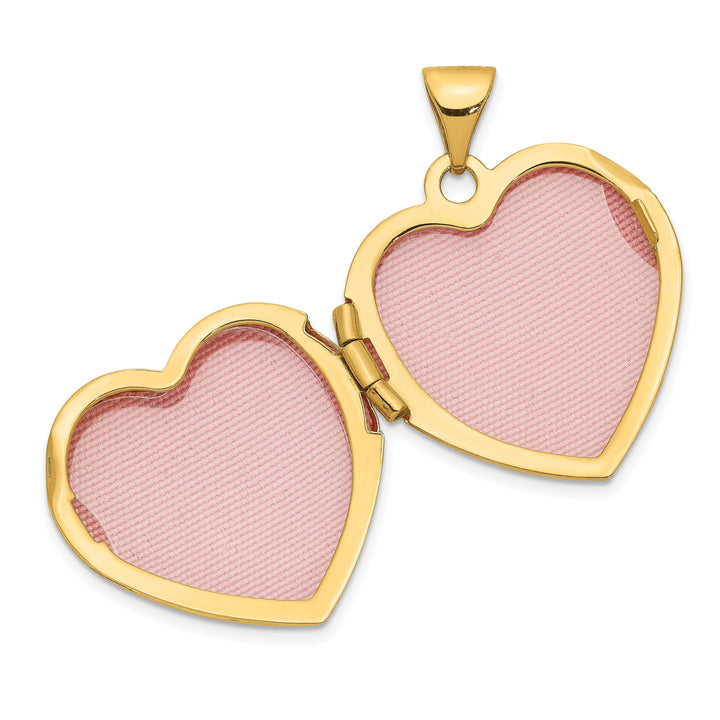 14k Yellow Gold Domed Heart Locket