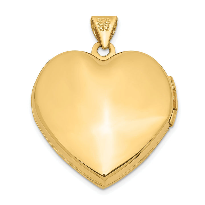 14k Yellow Gold Rhodium Floral Heart Locket