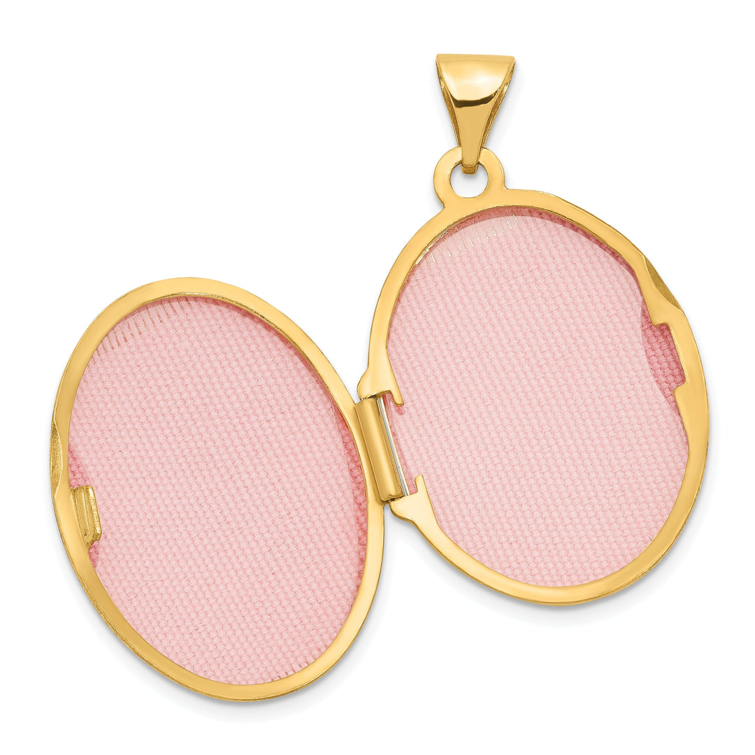 14k Yellow Gold Domed Oval Locket