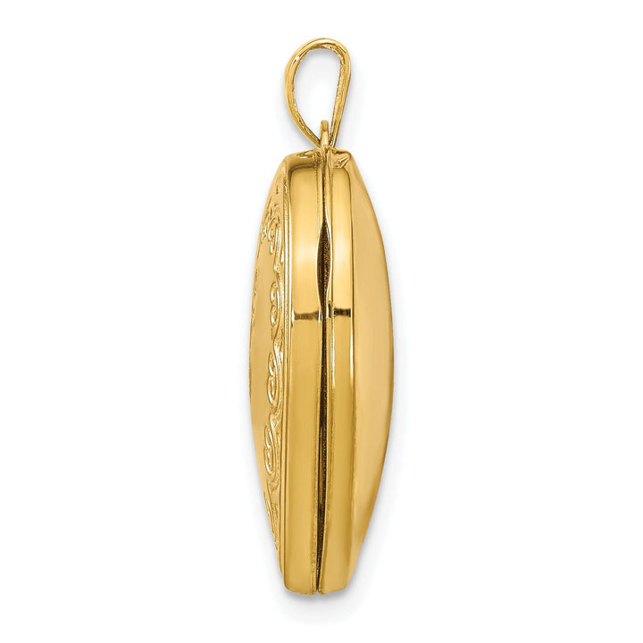 14k Yellow Gold Heart Locket