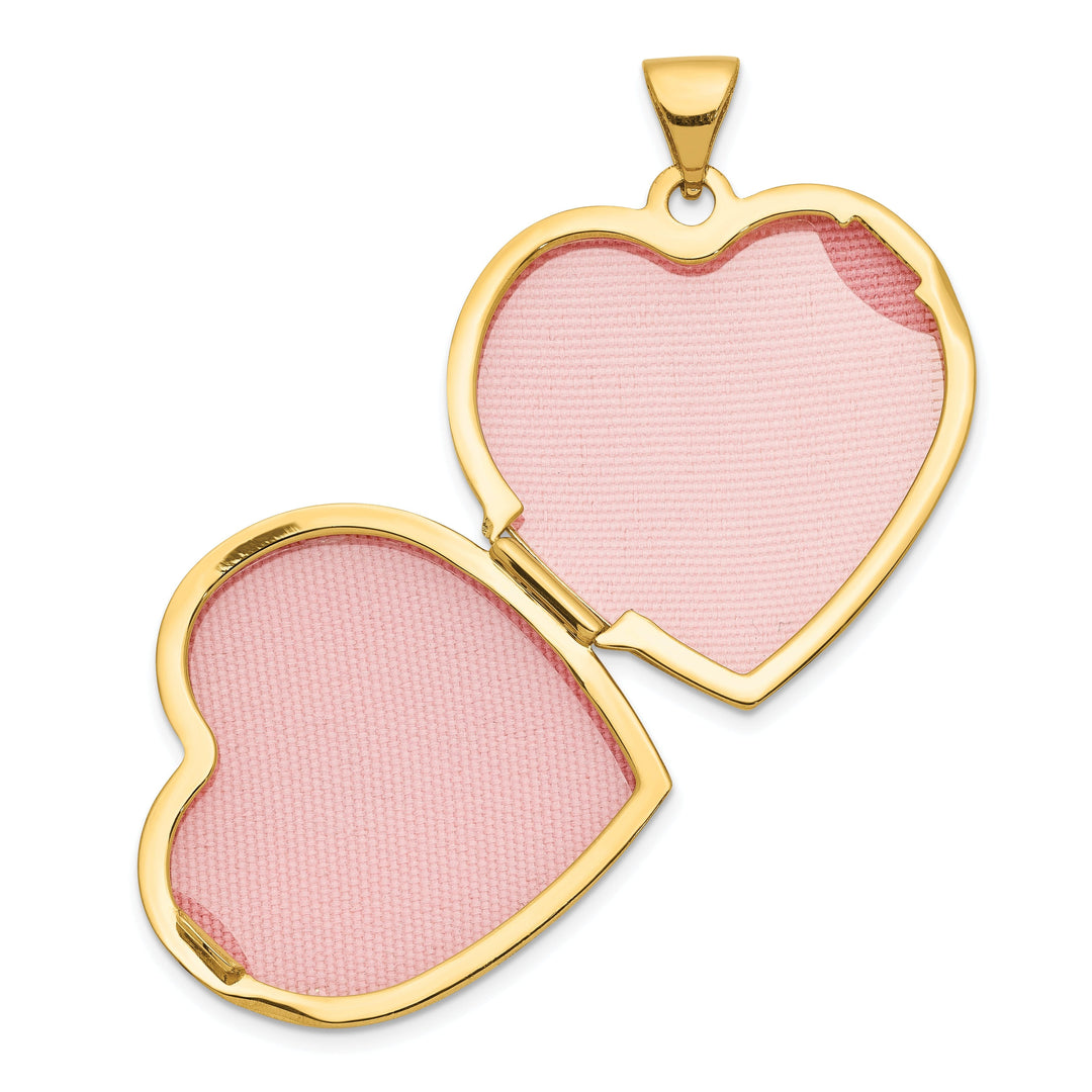 14k Yellow Gold Heart Locket