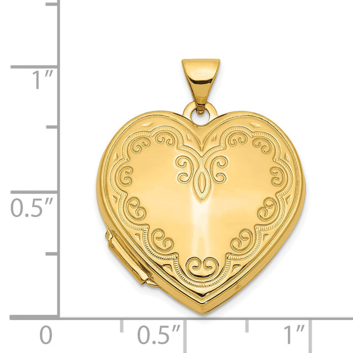 14k Yellow Gold Heart Locket