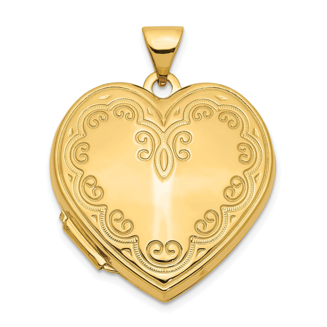 14k Yellow Gold Heart Locket