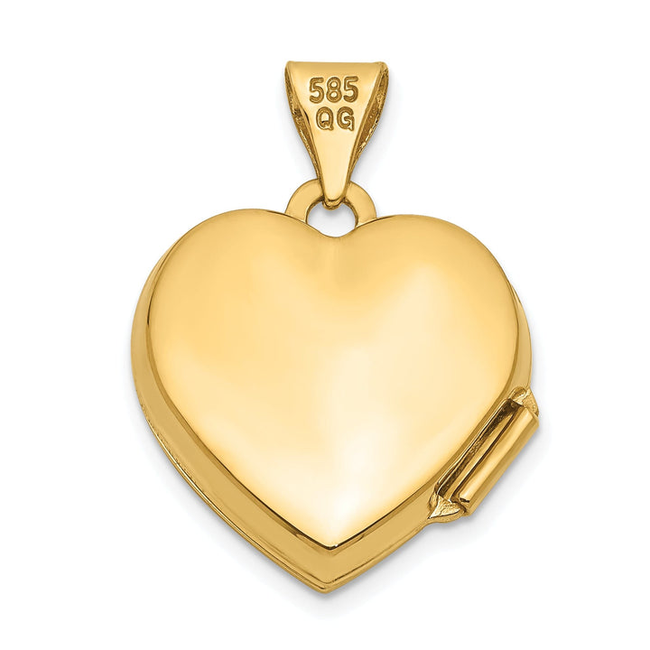 14k Yellow Gold Heart Locket