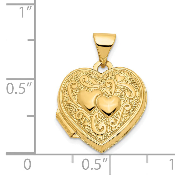 14k Yellow Gold Heart Locket