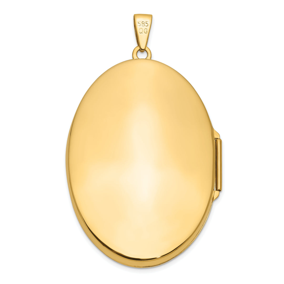 14k Yellow Gold Oval Heavy Weight Locket