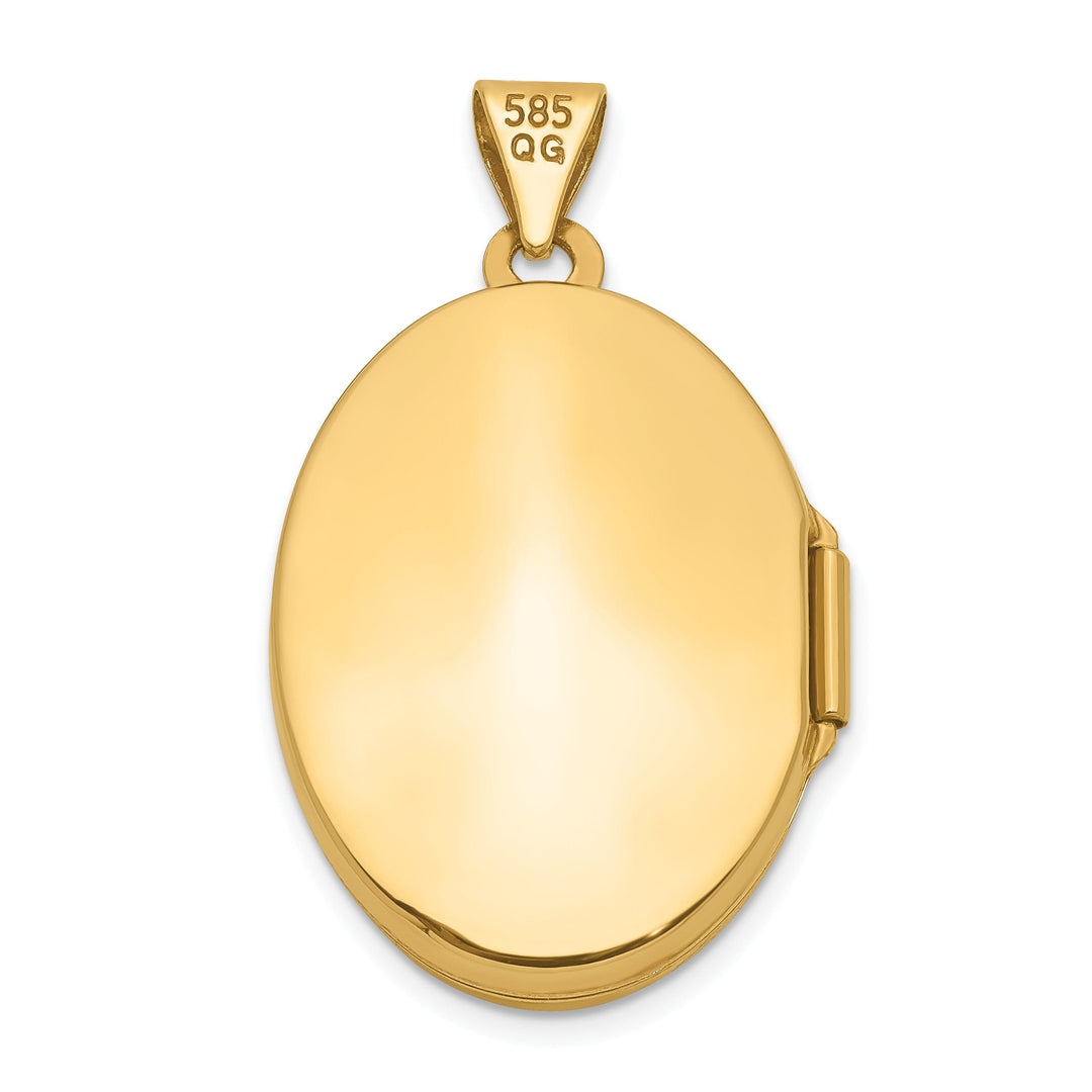 14k Yellow Gold Oval Locket