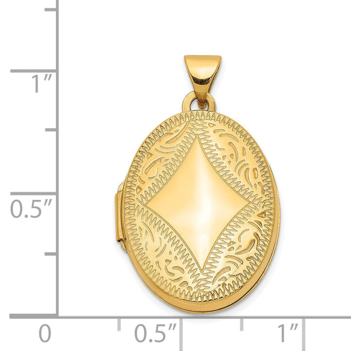 14k Yellow Gold Oval Locket