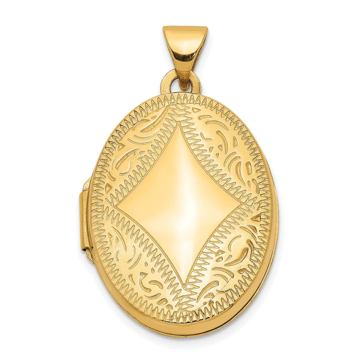 14k Yellow Gold Oval Locket