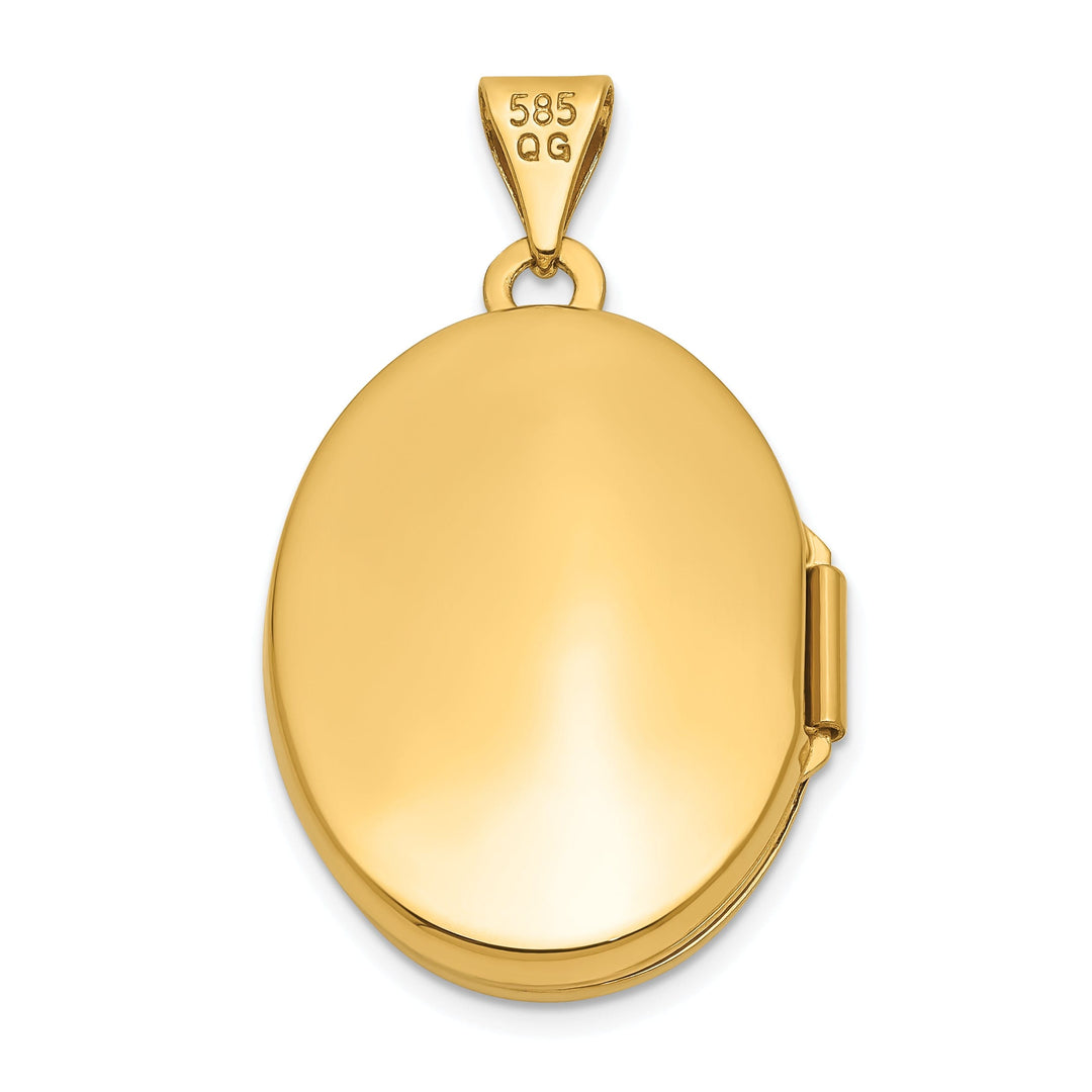 14k Yellow Gold Oval Locket