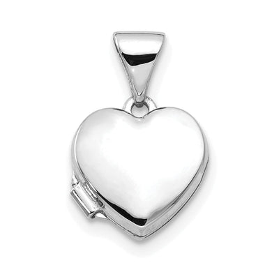 14k White Gold Polished Heart-Shaped Locket at $ 81.75 only from Jewelryshopping.com