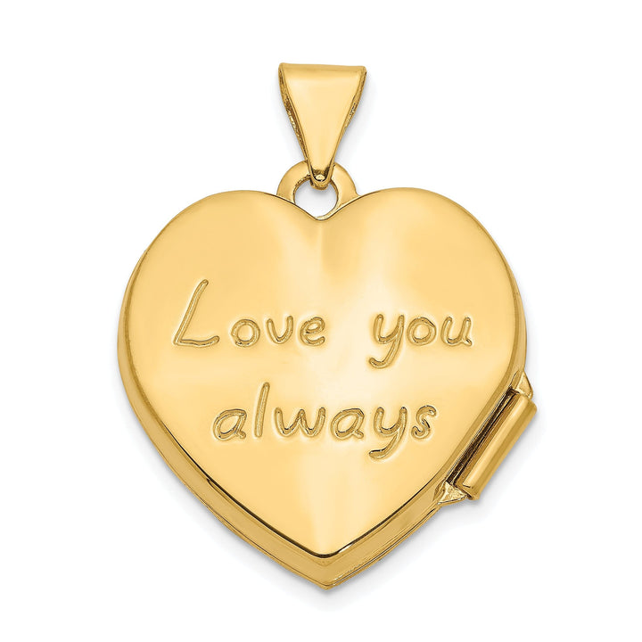 14k Yellow Gold Scrolled Love You Always Locket