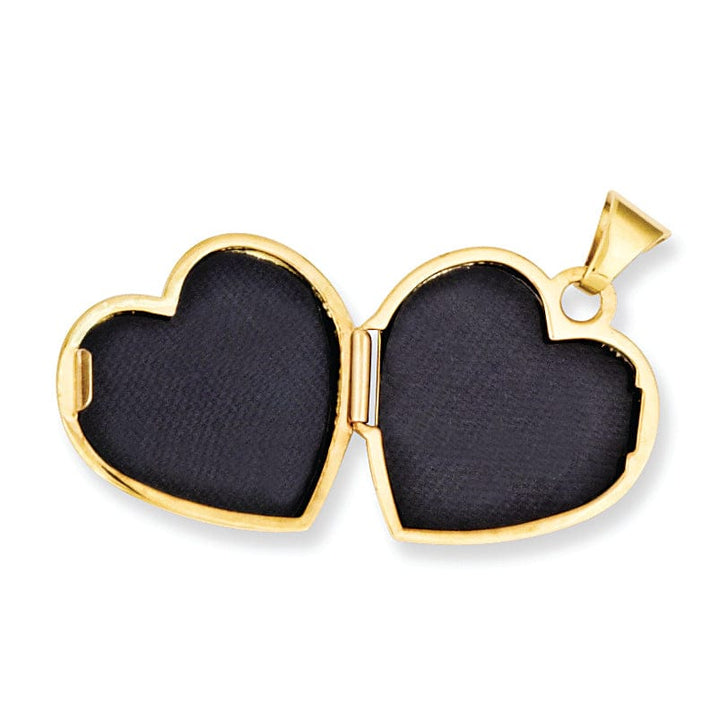 14k Yellow Gold Plain Heart Locket