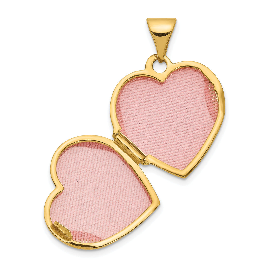 14k Yellow Gold Plain Heart Locket