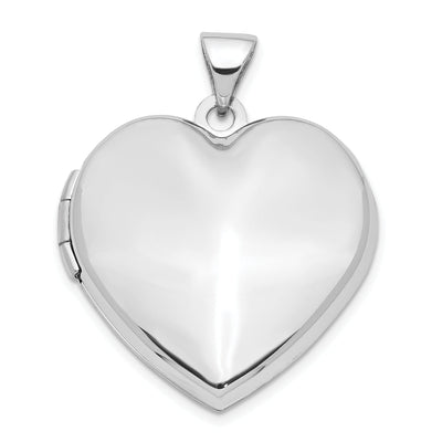 14k White Gold 21MM Heart Domed Family Locket at $ 334.73 only from Jewelryshopping.com