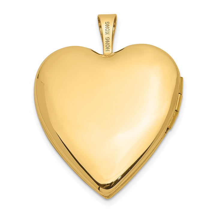 14k Yellow Gold 20MM Diamond Cross Heart Locket