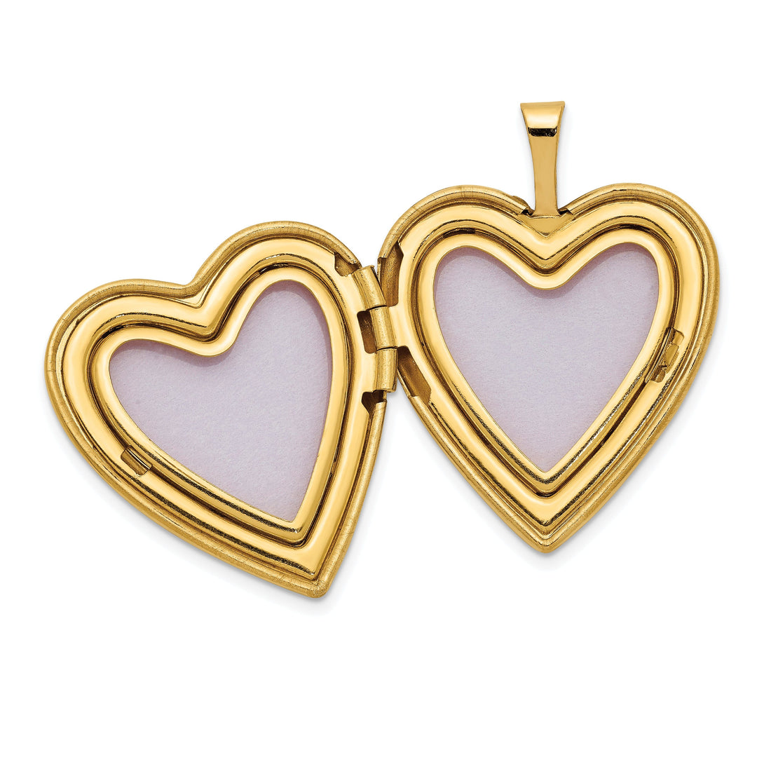 14k Yellow Gold I Love You Diamond Heart Locket