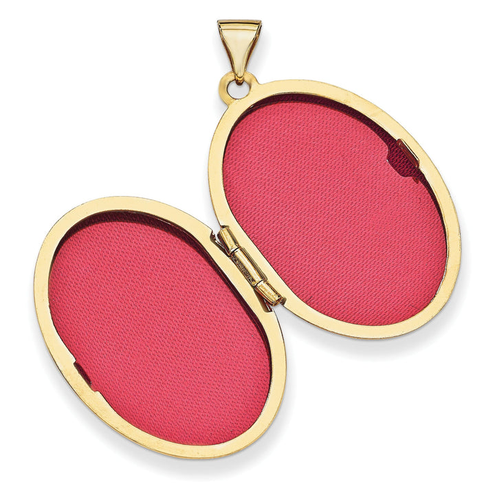 14k Yellow Gold Oval 1/2 Hand Engraved Locket