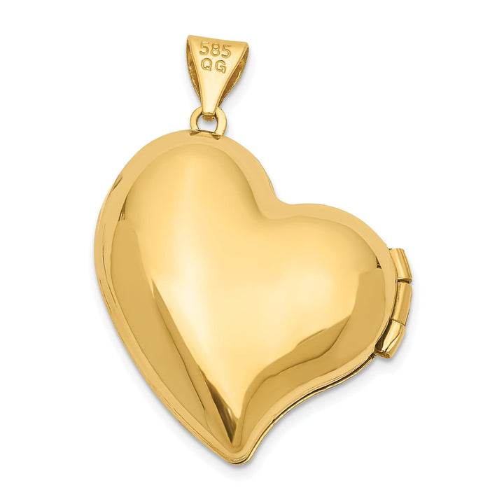 14k Yellow Gold Fancy Heart Locket