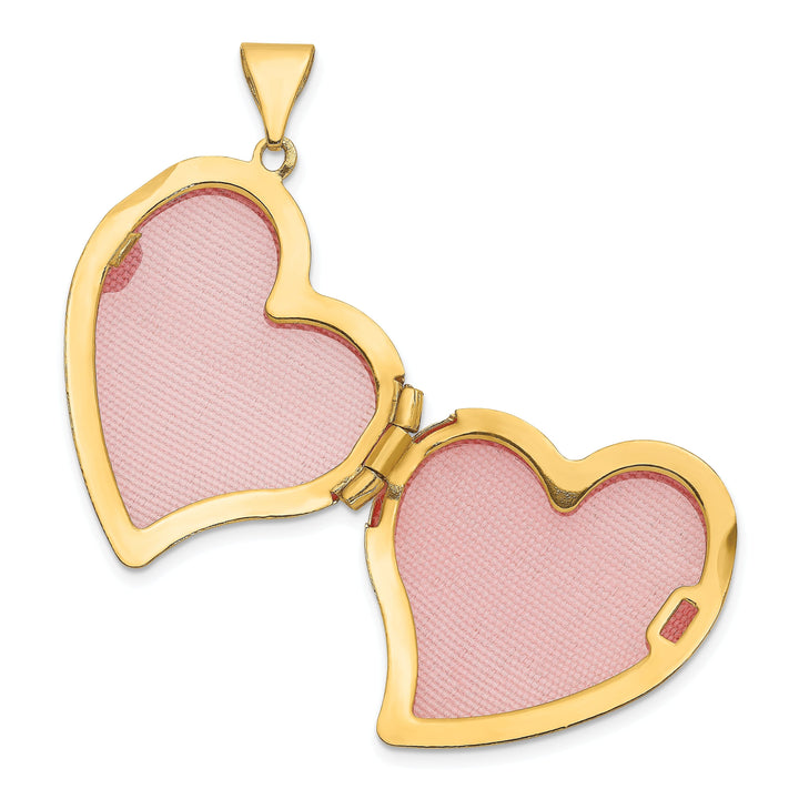 14k Yellow Gold Fancy Heart Locket