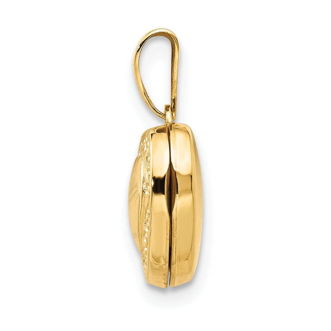 14k Yellow Gold Heart Locket