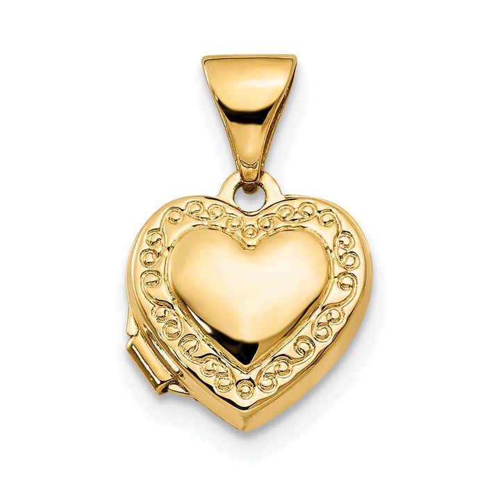 14k Yellow Gold Heart Locket